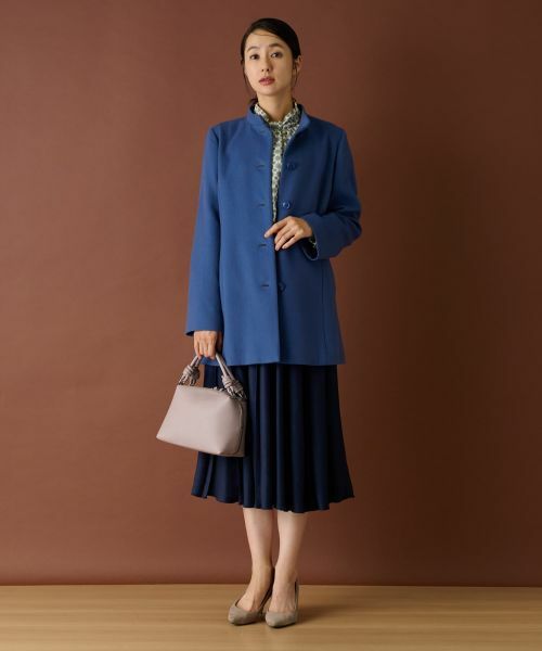 Leilian / レリアン その他アウター | カシミヤスタンドカラーコート【深喜毛織 】 | 詳細11