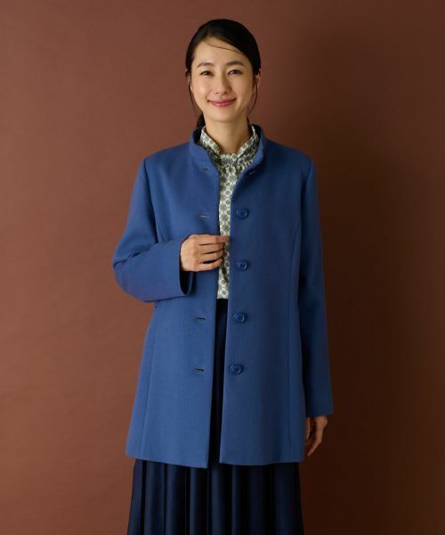 Leilian / レリアン その他アウター | カシミヤスタンドカラーコート【深喜毛織 】 | 詳細2