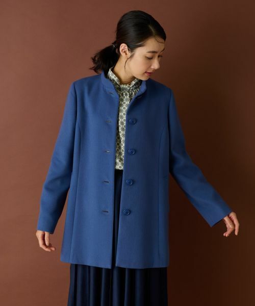 Leilian / レリアン その他アウター | カシミヤスタンドカラーコート【深喜毛織 】 | 詳細3