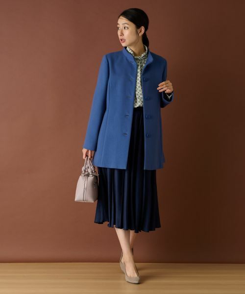 Leilian / レリアン その他アウター | カシミヤスタンドカラーコート【深喜毛織 】 | 詳細9