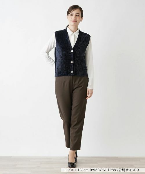 Leilian / レリアン テーラードジャケット | Vネックベスト | 詳細5