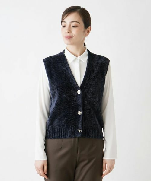 Leilian / レリアン テーラードジャケット | Vネックベスト | 詳細8