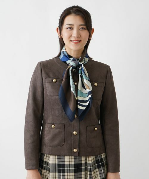 Leilian / レリアン バンダナ・スカーフ | 幾何学調植物柄スカーフ | 詳細4