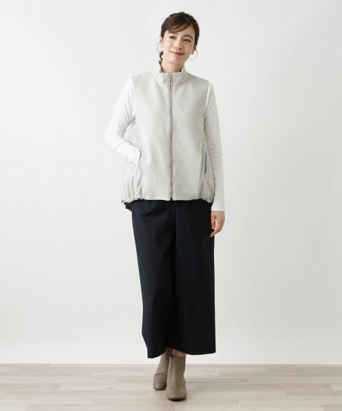 Leilian / レリアン テーラードジャケット | 中わたハイネックベスト | 詳細1