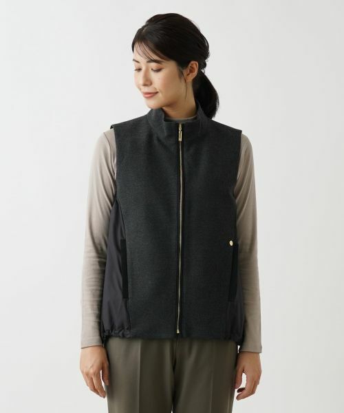 Leilian / レリアン テーラードジャケット | 中わたハイネックベスト | 詳細7