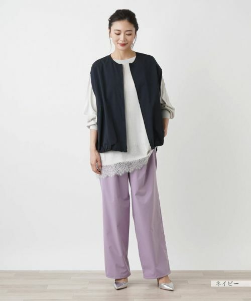 Leilian / レリアン テーラードジャケット | コクーンシルエットベスト | 詳細1