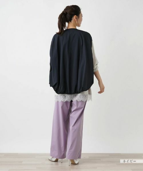 Leilian / レリアン テーラードジャケット | コクーンシルエットベスト | 詳細3