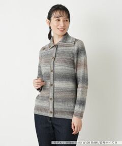 Leilian / レリアン カーディガン・ボレロ | ミックスカラーニットカーディガン【Leilian WHITE LABEL】