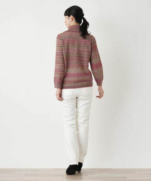 Leilian / レリアン カーディガン・ボレロ | ミックスカラーニットカーディガン【Leilian WHITE LABEL】 | 詳細3