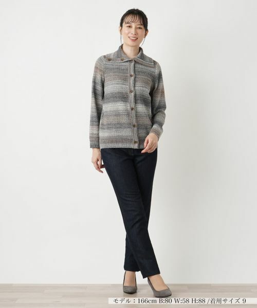 Leilian / レリアン カーディガン・ボレロ | ミックスカラーニットカーディガン【Leilian WHITE LABEL】 | 詳細5