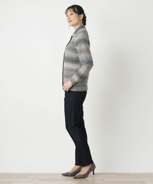 Leilian / レリアン カーディガン・ボレロ | ミックスカラーニットカーディガン【Leilian WHITE LABEL】 | 詳細7