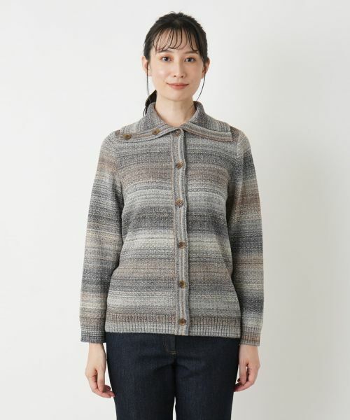 Leilian / レリアン カーディガン・ボレロ | ミックスカラーニットカーディガン【Leilian WHITE LABEL】 | 詳細9