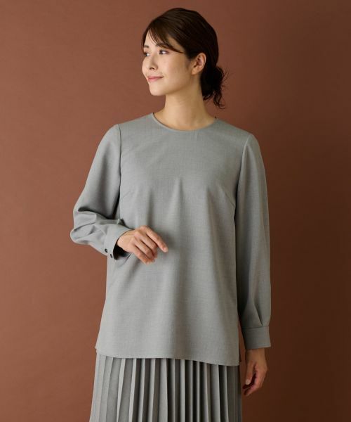 Leilian / レリアン シャツ・ブラウス | 洗えるブラウス(グレー)