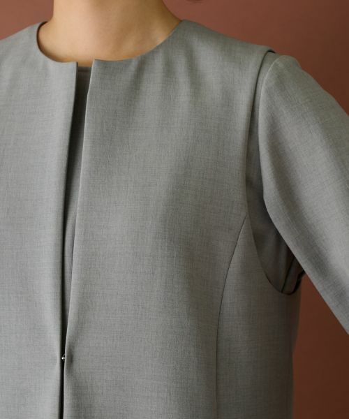 Leilian / レリアン テーラードジャケット | 洗えるロングジレ | 詳細12