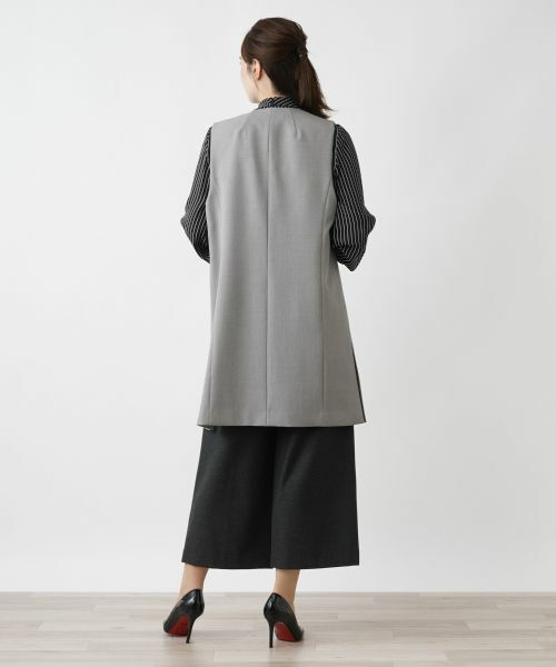 Leilian / レリアン テーラードジャケット | 洗えるロングジレ | 詳細21