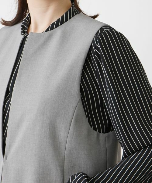 Leilian / レリアン テーラードジャケット | 洗えるロングジレ | 詳細27