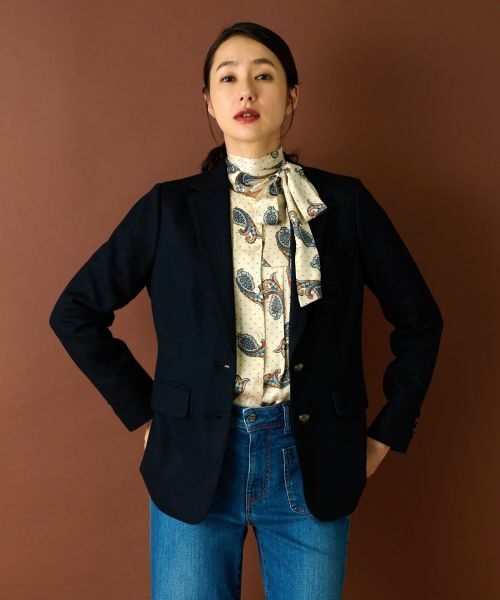 Leilian / レリアン テーラードジャケット | エンブレム刺繍付きブレザー【Happy Circulation】 | 詳細1