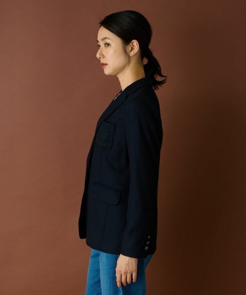 Leilian / レリアン テーラードジャケット | エンブレム刺繍付きブレザー【Happy Circulation】 | 詳細9