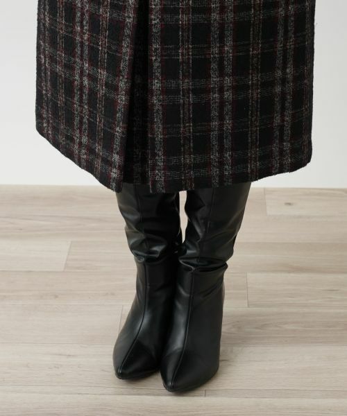 Leilian / レリアン ミニ・ひざ丈スカート | ボックスプリーツスカート | 詳細26