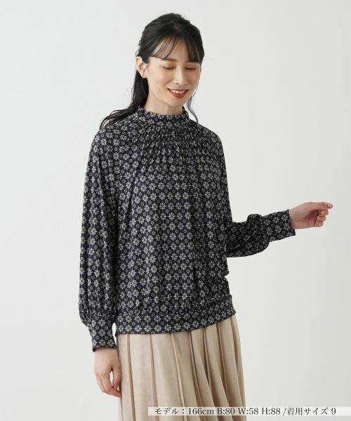 Leilian/レリアン ボトルネックプルオーバー ネイビー 11(L) Leilian/レリアン ボトルネックプルオーバー ネイビー 11(L)