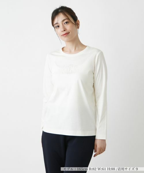 Leilian / レリアン カットソー | ロングスリーブカットソー(アイボリー)