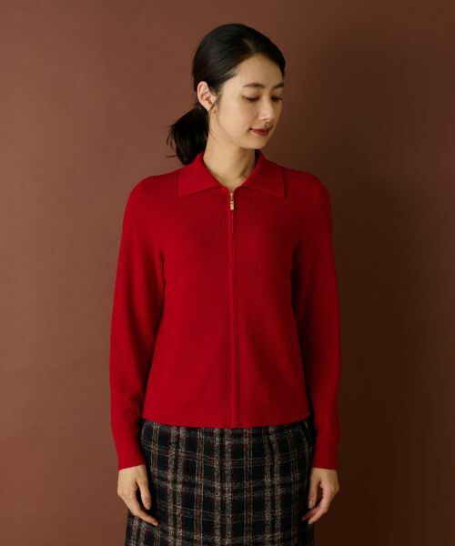 Leilian / レリアン カーディガン・ボレロ | ニットジップブルゾン | 詳細10