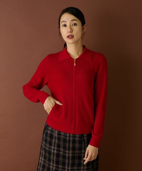 Leilian / レリアン カーディガン・ボレロ | ニットジップブルゾン | 詳細7