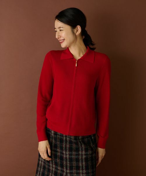 Leilian / レリアン カーディガン・ボレロ | ニットジップブルゾン | 詳細8