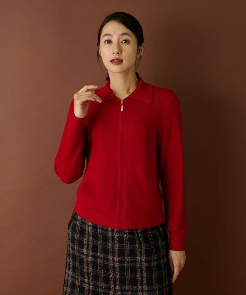 Leilian / レリアン カーディガン・ボレロ | ニットジップブルゾン | 詳細9