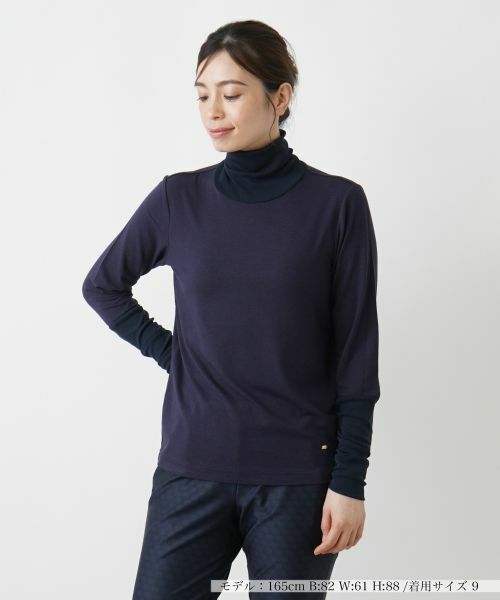 Leilian / レリアン カットソー | デザインインナー(ネイビー)