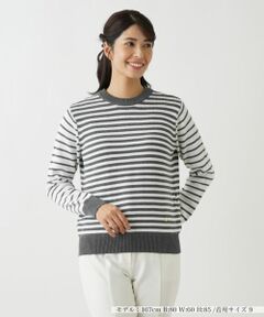 Leilian / レリアン ニット・セーター | ボーダークルーネックニット