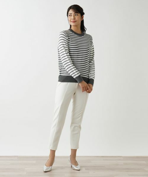 Leilian / レリアン ニット・セーター | ボーダークルーネックニット | 詳細1
