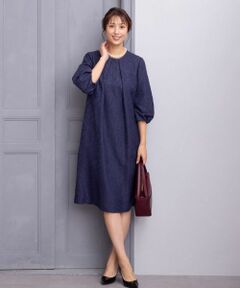 Leilian / レリアン ドレス | ボタニカル織柄ワンピース