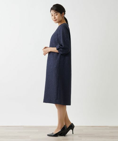 Leilian / レリアン ドレス | ボタニカル織柄ワンピース | 詳細17