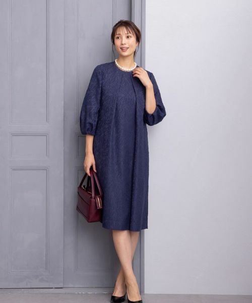 Leilian / レリアン ドレス | ボタニカル織柄ワンピース | 詳細2