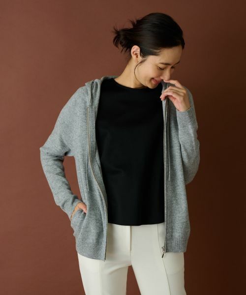Leilian / レリアン カーディガン・ボレロ | ニットパーカ【Leilian WHITE LABEL】 | 詳細1