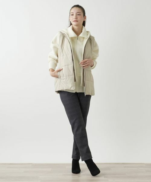 Leilian / レリアン テーラードジャケット | 中わたフーディベスト【Leilian WHITE LABEL】 | 詳細1