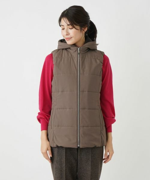 Leilian / レリアン テーラードジャケット | 中わたフーディベスト【Leilian WHITE LABEL】 | 詳細11