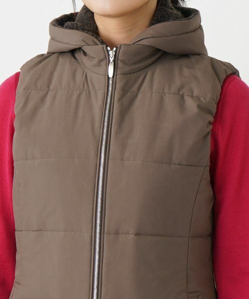 Leilian / レリアン テーラードジャケット | 中わたフーディベスト【Leilian WHITE LABEL】 | 詳細14