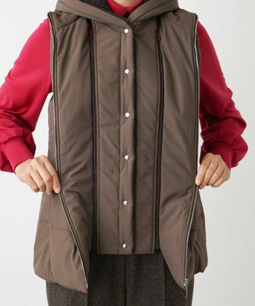 Leilian / レリアン テーラードジャケット | 中わたフーディベスト【Leilian WHITE LABEL】 | 詳細16