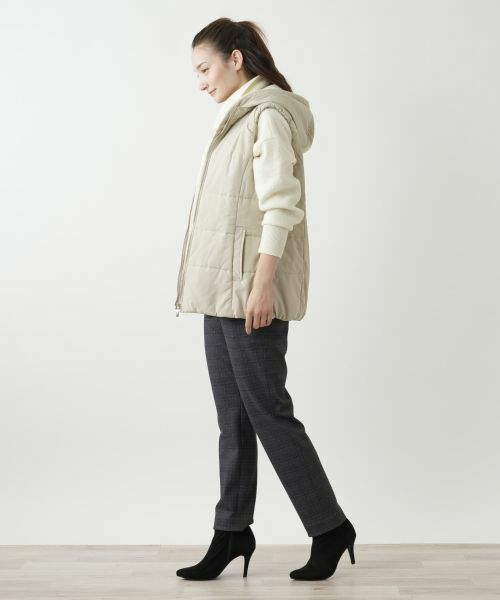 Leilian / レリアン テーラードジャケット | 中わたフーディベスト【Leilian WHITE LABEL】 | 詳細2