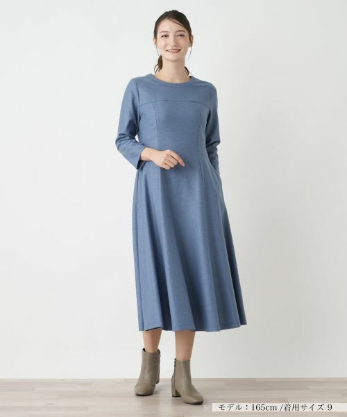 Leilian / レリアン ドレス | フレアワンピース【Leilian WHITE LABEL】(ロイヤルブルー)