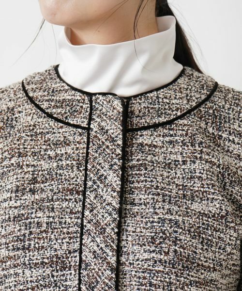 Leilian / レリアン テーラードジャケット | ラメツイードノーカラージャケット【セレモニー】【Leilian WHITE LABEL】 | 詳細10