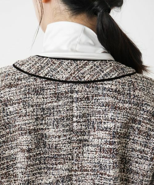 Leilian / レリアン テーラードジャケット | ラメツイードノーカラージャケット【セレモニー】【Leilian WHITE LABEL】 | 詳細11