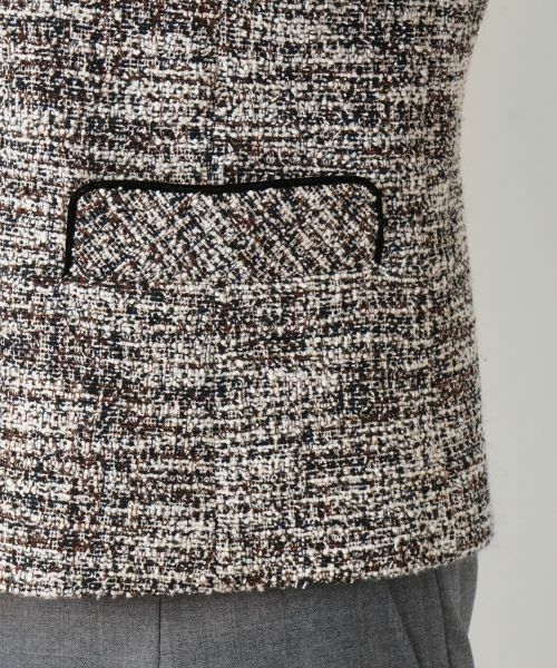 Leilian / レリアン テーラードジャケット | ラメツイードノーカラージャケット【セレモニー】【Leilian WHITE LABEL】 | 詳細14