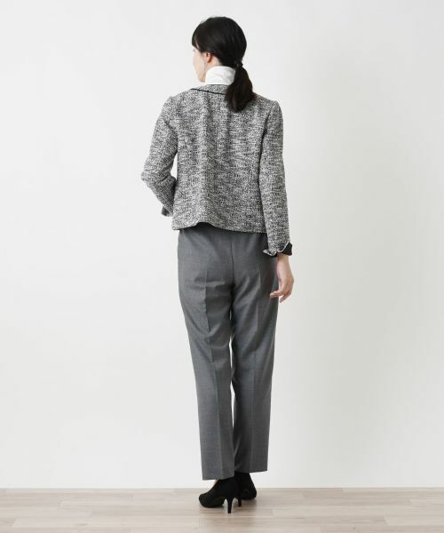 Leilian / レリアン テーラードジャケット | ラメツイードノーカラージャケット【セレモニー】【Leilian WHITE LABEL】 | 詳細3