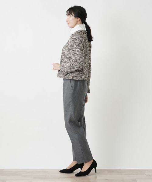 Leilian / レリアン テーラードジャケット | ラメツイードノーカラージャケット【セレモニー】【Leilian WHITE LABEL】 | 詳細5