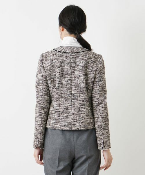 Leilian / レリアン テーラードジャケット | ラメツイードノーカラージャケット【セレモニー】【Leilian WHITE LABEL】 | 詳細9
