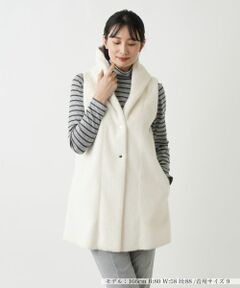 Leilian / レリアン テーラードジャケット | ボアベスト【Leilian WHITE LABEL】