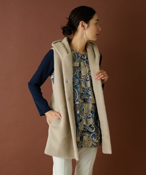 Leilian / レリアン テーラードジャケット | ボアベスト【Leilian WHITE LABEL】 | 詳細11